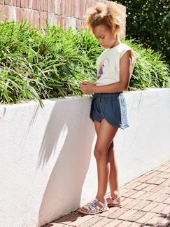 Maedchenkleidung-Shorts & Bermudas-Mädchen Shorts mit Volants, Musselin
