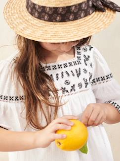Maedchenkleidung-Accessoires-Mützen, Schals & Handschuhe-Mädchen Sonnenhut mit Hutband
