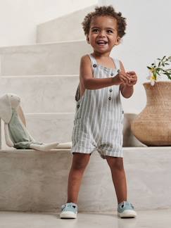 Babymode-Jumpsuits & Latzhosen-Baby Latz-Shorts, Leinenmix