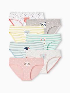 Maedchenkleidung-Unterwäsche, Socken, Strumpfhosen-7er-Pack Mädchen Slips mit Tiermotiven