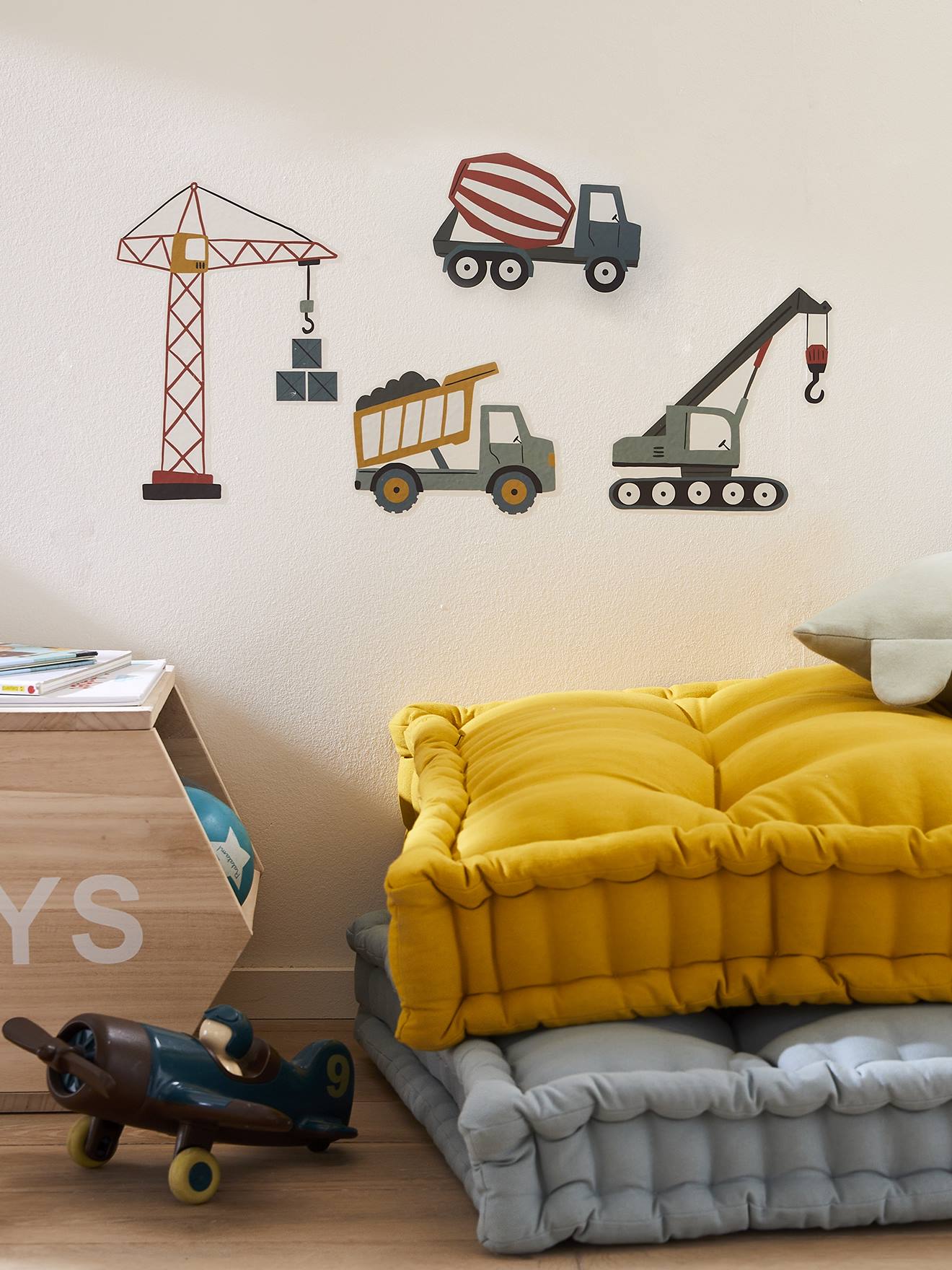 Kinderzimmer Wandsticker BAUSTELLENFAHRZEUGE