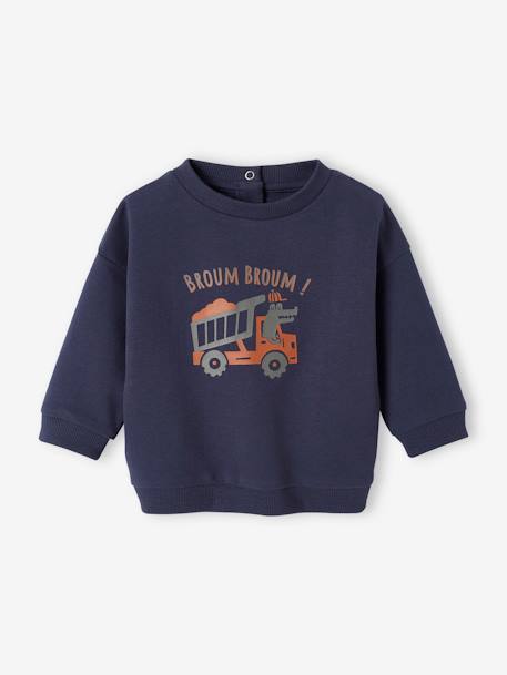 Baby Sweatshirt BASIC - grau meliert+nachtblau+senfgelb - 7