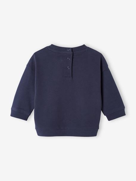 Baby Sweatshirt BASIC - grau meliert+nachtblau+senfgelb - 8