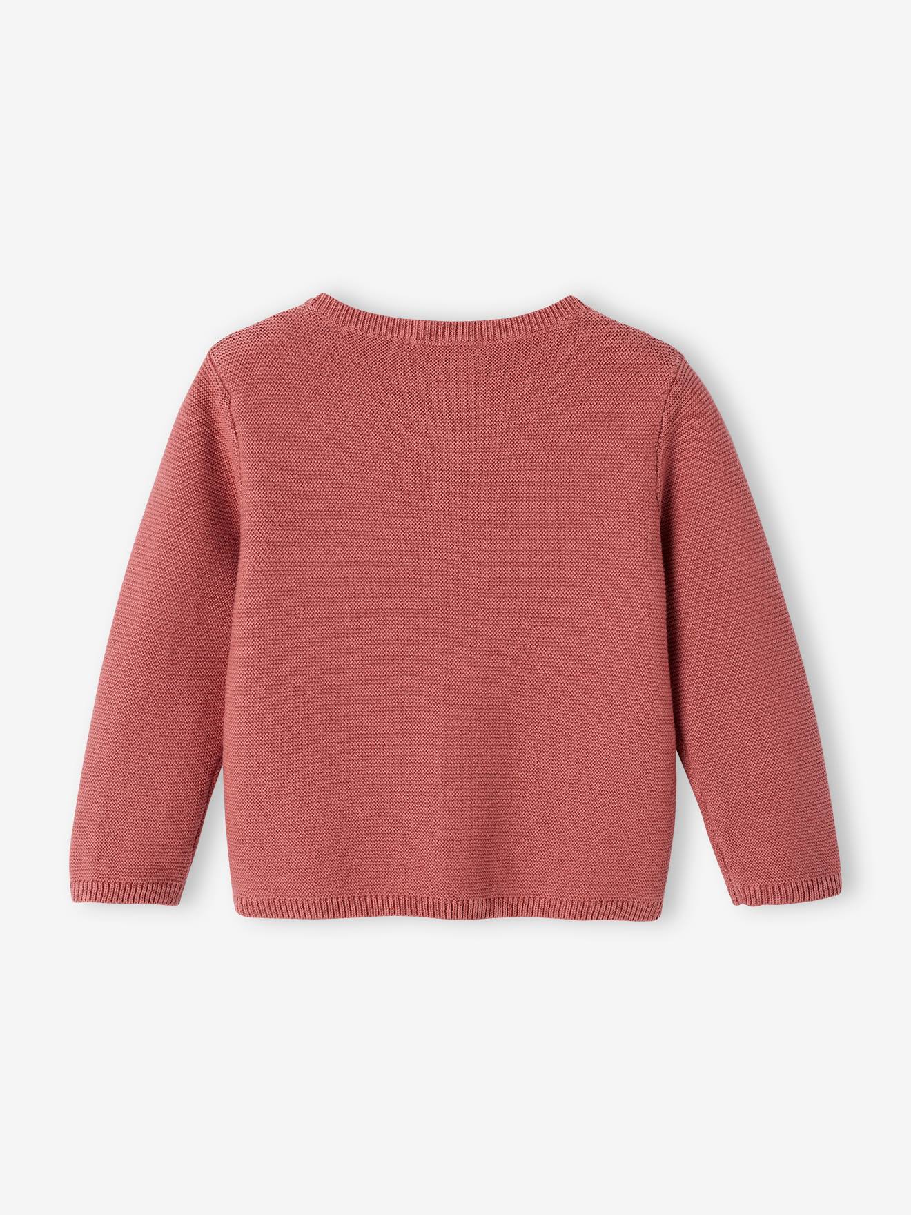 Vertbaudet Baby Strickjacke Mit Herz - Altrosa Größe 92/98