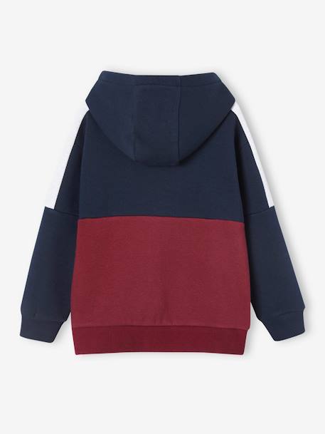 Jungen Kapuzensweatjacke - blau+bordeaux+grün+ocker+schwarz+tannengrün - 5