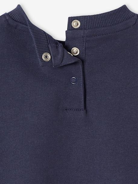 Baby Sweatshirt BASIC - grau meliert+nachtblau+senfgelb - 10
