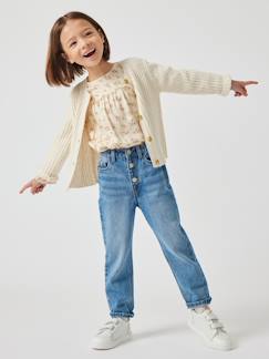 Maedchenkleidung-Hosen-Mädchen Mom-Fit-Jeans, WATERLESS Hüftweite REGULAR
