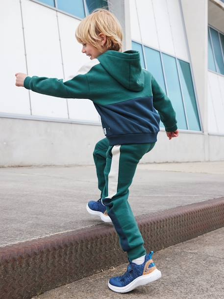 Jungen Kapuzensweatjacke - blau+bordeaux+grün+ocker+schwarz+tannengrün - 26