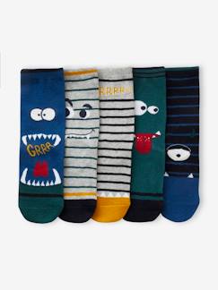 Jungenkleidung-5er-Pack Jungen Socken mit Monster Oeko-Tex