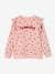 Mädchen Sweatshirt mit Volants und Schriftzug - marine+pudrig rosa - 4