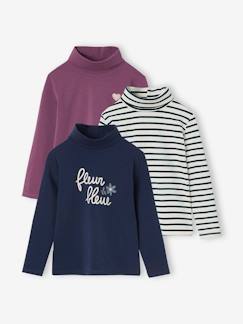 Maedchenkleidung-Shirts & Rollkragenpullover-Rollkragenpullover-3er-Pack Mädchen Rollkragenshirts BASIC