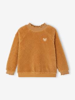 Maedchenkleidung-Pullover, Strickjacken & Sweatshirts-Sweatshirts-Mädchen Sweatshirt aus Teddyfleece