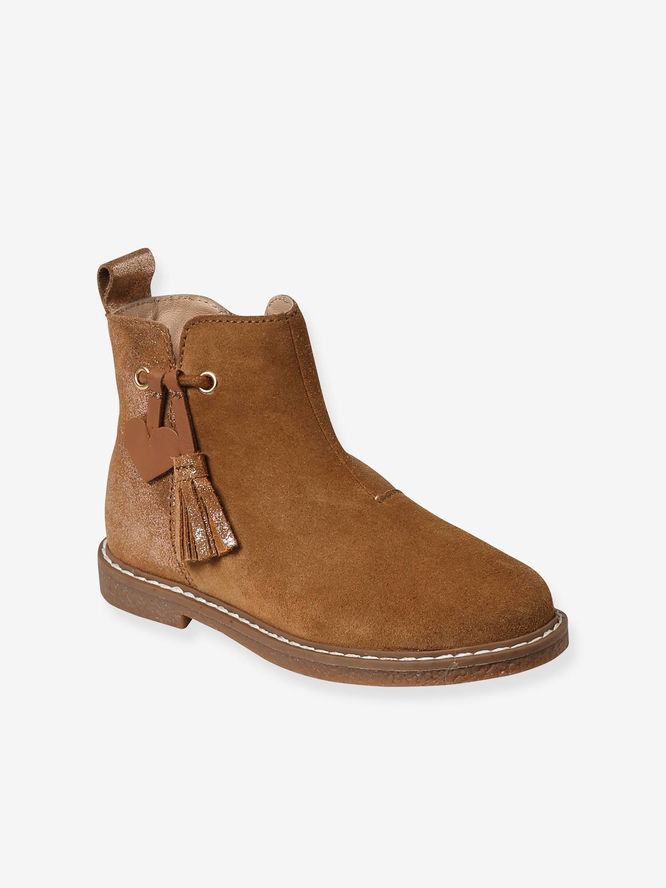 Mädchen Boots mit Anziehtrick camel