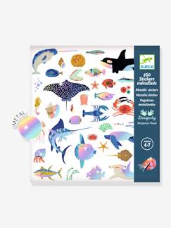 Spielzeug-Kreativität-Sticker, Collagen & Knetmasse-Kinder Sticker-Set Ozean DJECO