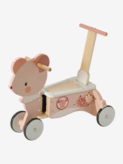 Spielzeug-Baby-Tasten & Greifen-Baby 2-in-1-Rutschfahrzeug/Lauflernwagen, Holz FSC®