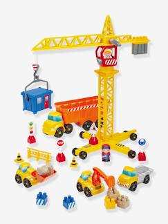 Spielzeug-Miniwelten, Konstruktion & Fahrzeuge-Figuren, Miniwelten, Helden & Tiere-Kinder Baustelle mit Kran ABRICK ECOIFFIER