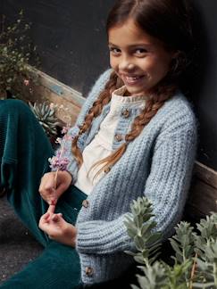 Maedchenkleidung-Pullover, Strickjacken & Sweatshirts-Strickjacken-Flauschige Mädchen Strickjacke