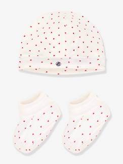 Babymode-Accessoires-Mützen, Schals & Handschuhe-Baby-Set: Mütze & Schühchen PETIT BATEAU