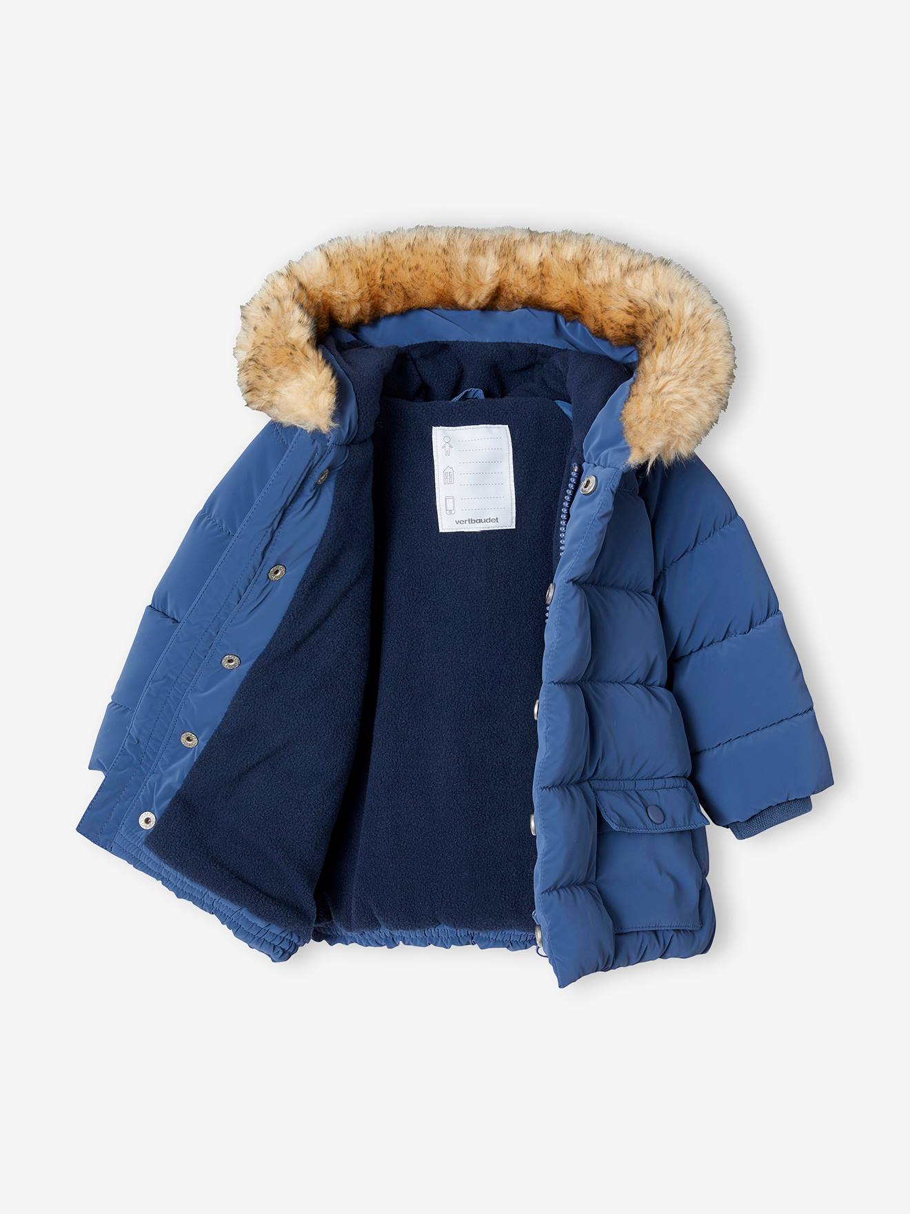 Mädchen Winterjacke Mit Abnehmbarer Kapuze – Wattiert, Steppjacke, 100% Polyester, Für 5–16 Jahre