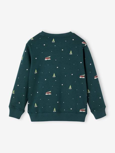 Jungen Weihnachts-Sweatshirt mit Schriftzug - grün - 2