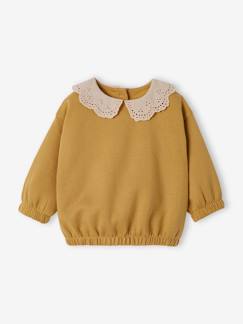 Babymode-Pullover, Strickjacken & Sweatshirts-Sweatshirts-Baby Sweatshirt, Lochstickerei