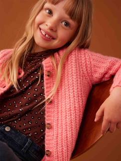 Maedchenkleidung-Pullover, Strickjacken & Sweatshirts-Strickjacken-Flauschige Mädchen Strickjacke