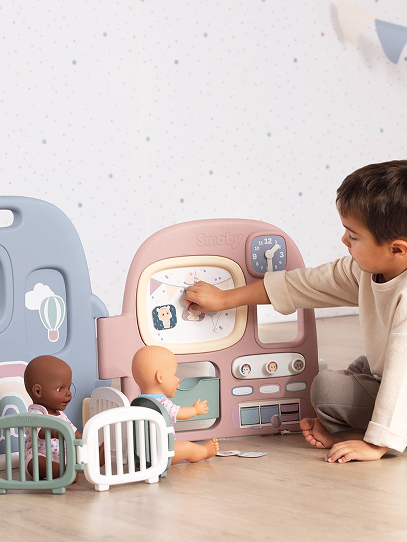 Smoby Spielset Puppen-Kita Baby Care SMOBY in mehrfarbig