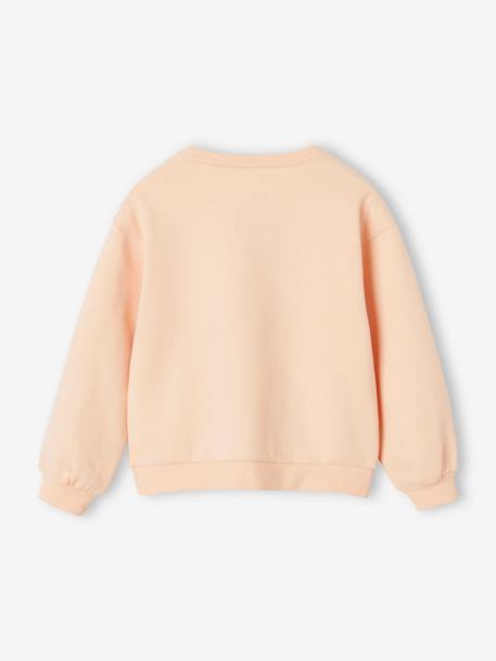 Mädchen Sweatshirt mit Print Basics Oeko-Tex - aprikose+bonbon rosa+grau meliert+himmelblau - 2