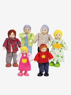 Spielzeug-Miniwelten, Konstruktion & Fahrzeuge-Figuren, Miniwelten, Helden & Tiere-Puppenfamilie, 6 Puppen HAPE