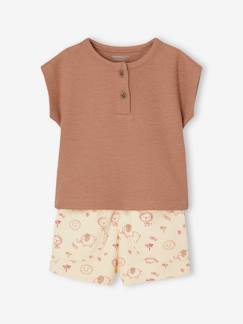 Babymode-Baby-Sets-Baby-Set: Henley-Shirt & Shorts, personalisierbar
