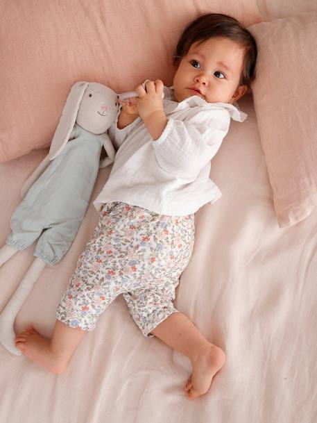 Mädchen Baby Bluse mit Volantkragen - wollweiß - 2
