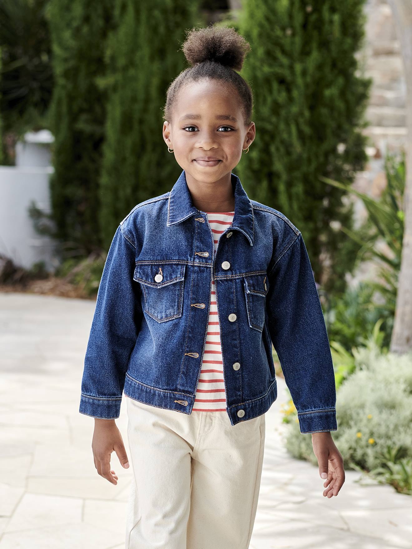 Vertbaudet Baby Jeansjacke - Denim, 100% Baumwolle, OEKO-TEX Zertifiziert