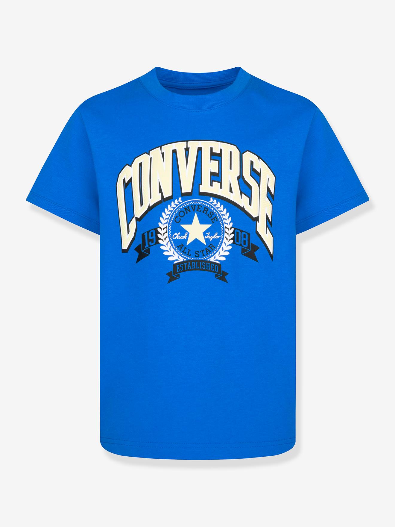 Kinder T Shirt CONVERSE mit Bio Baumwolle elektrisch blau