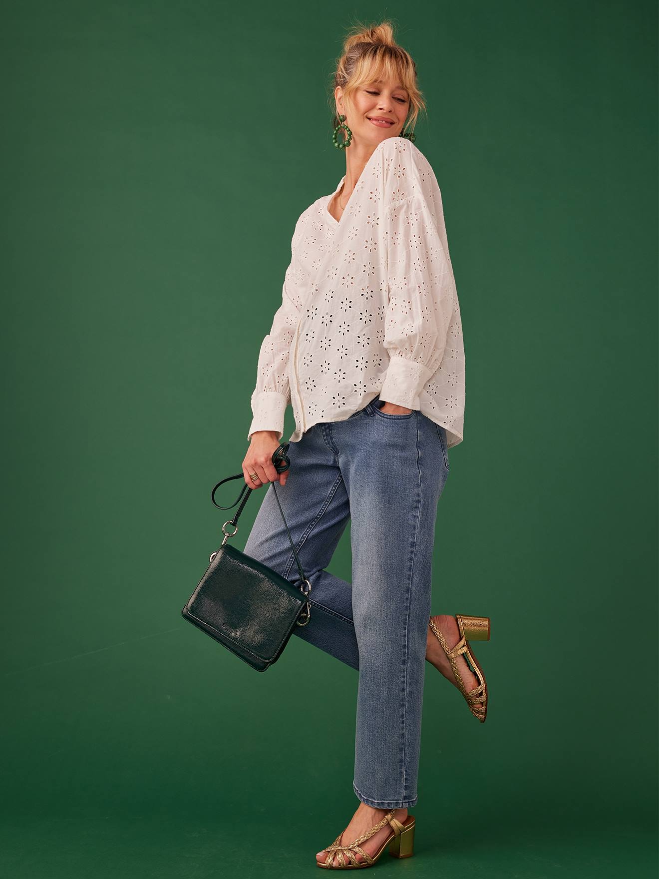 Gerade Umstandsjeans mit Seamless-Bund ENVIE DE FRAISE