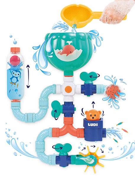 Baby Badewannen-Wasserbahn LUDI - blau - 6