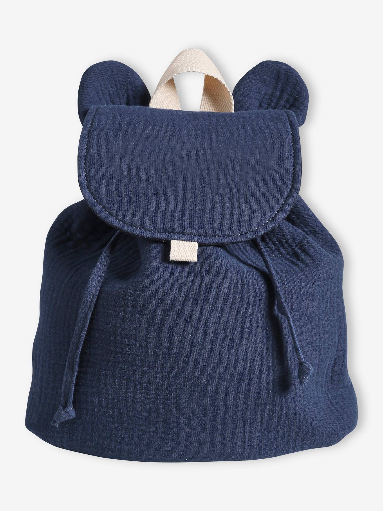 Kinder Kita-Rucksack aus Musselin mit Ohren