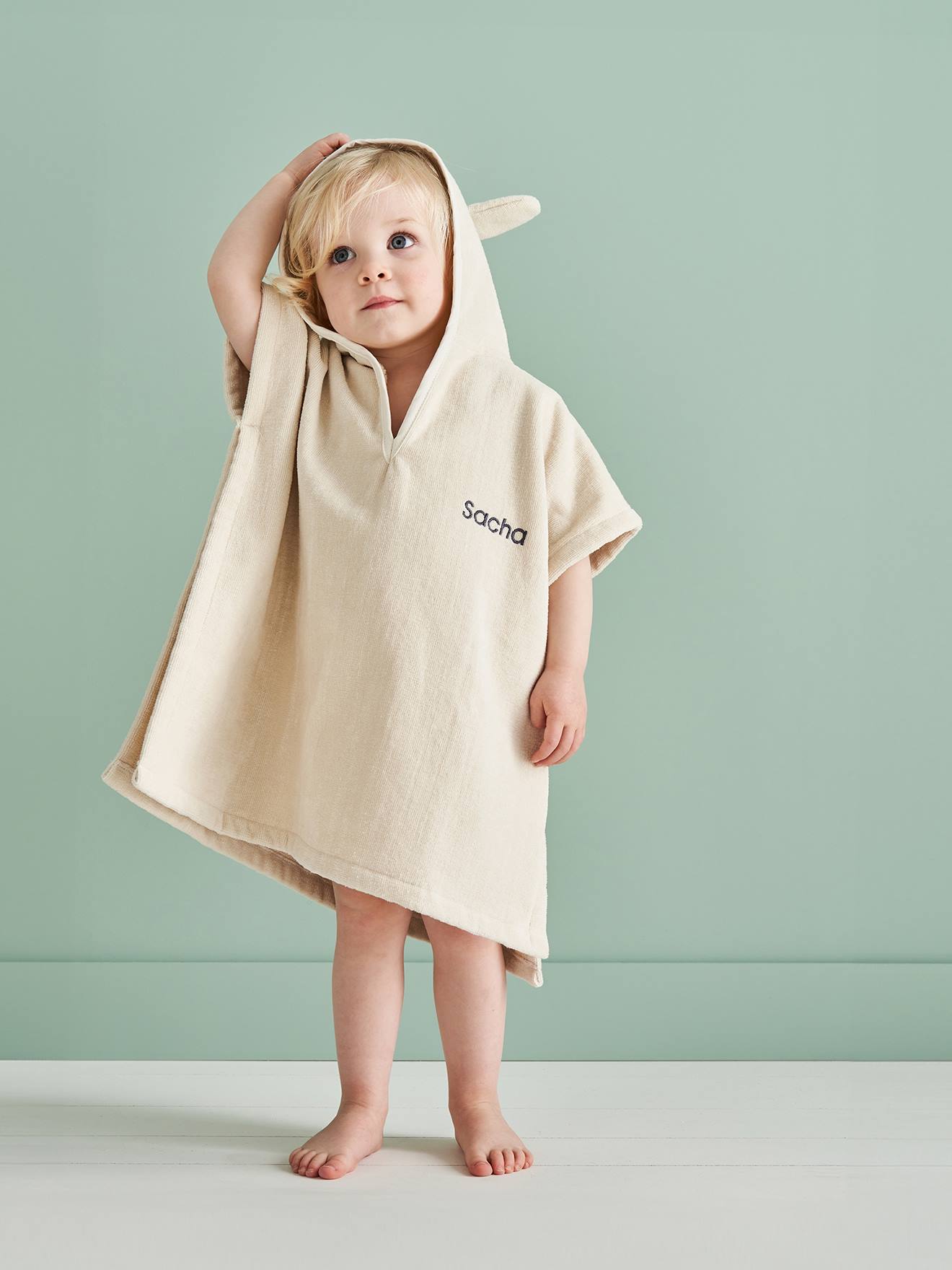 Baby Badeponcho TIERLIEBE mit Tier-Gesichter personalisierbar dackel hund