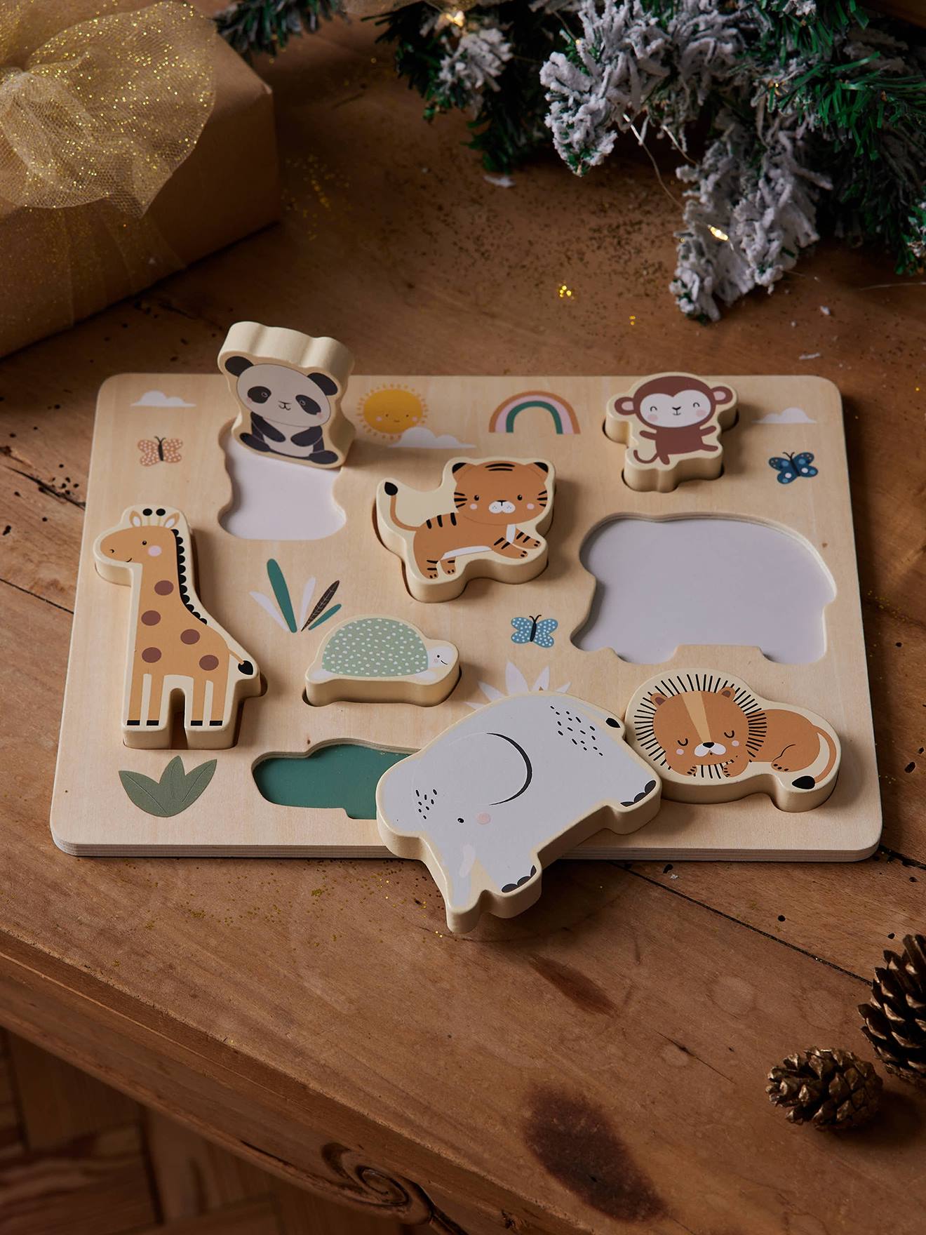 Baby XL-Puzzle DSCHUNGEL aus Holz FSC® tansania