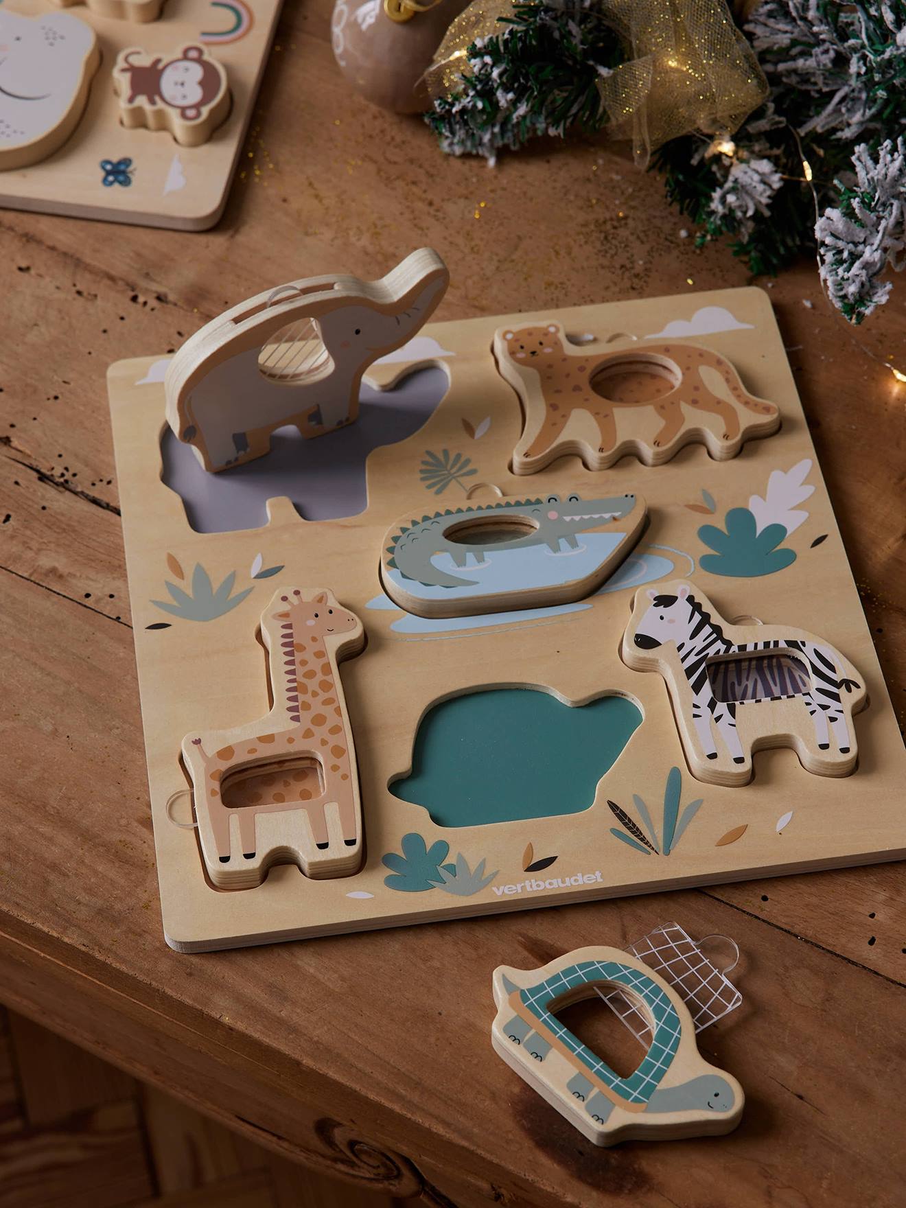 Baby 2-in-1-Puzzle TANSANIA aus Holz FSC®