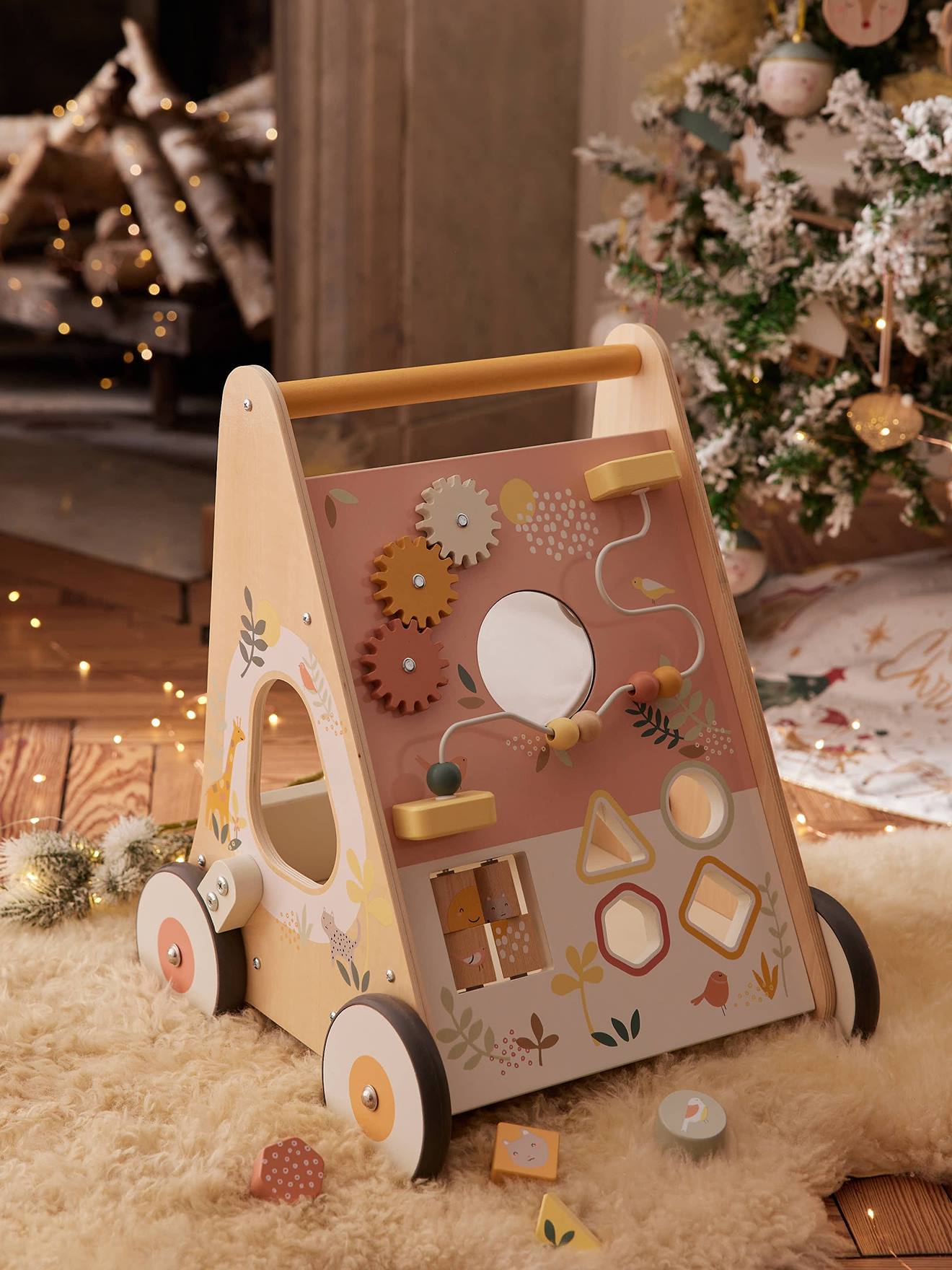 Activity-Lauflernwagen mit Bremsen Holz FSC® savania