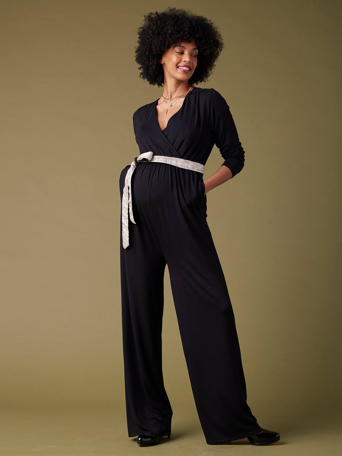 Weiter Umstands-Jumpsuit mit Wende-Gürtel ENVIE DE FRAISE