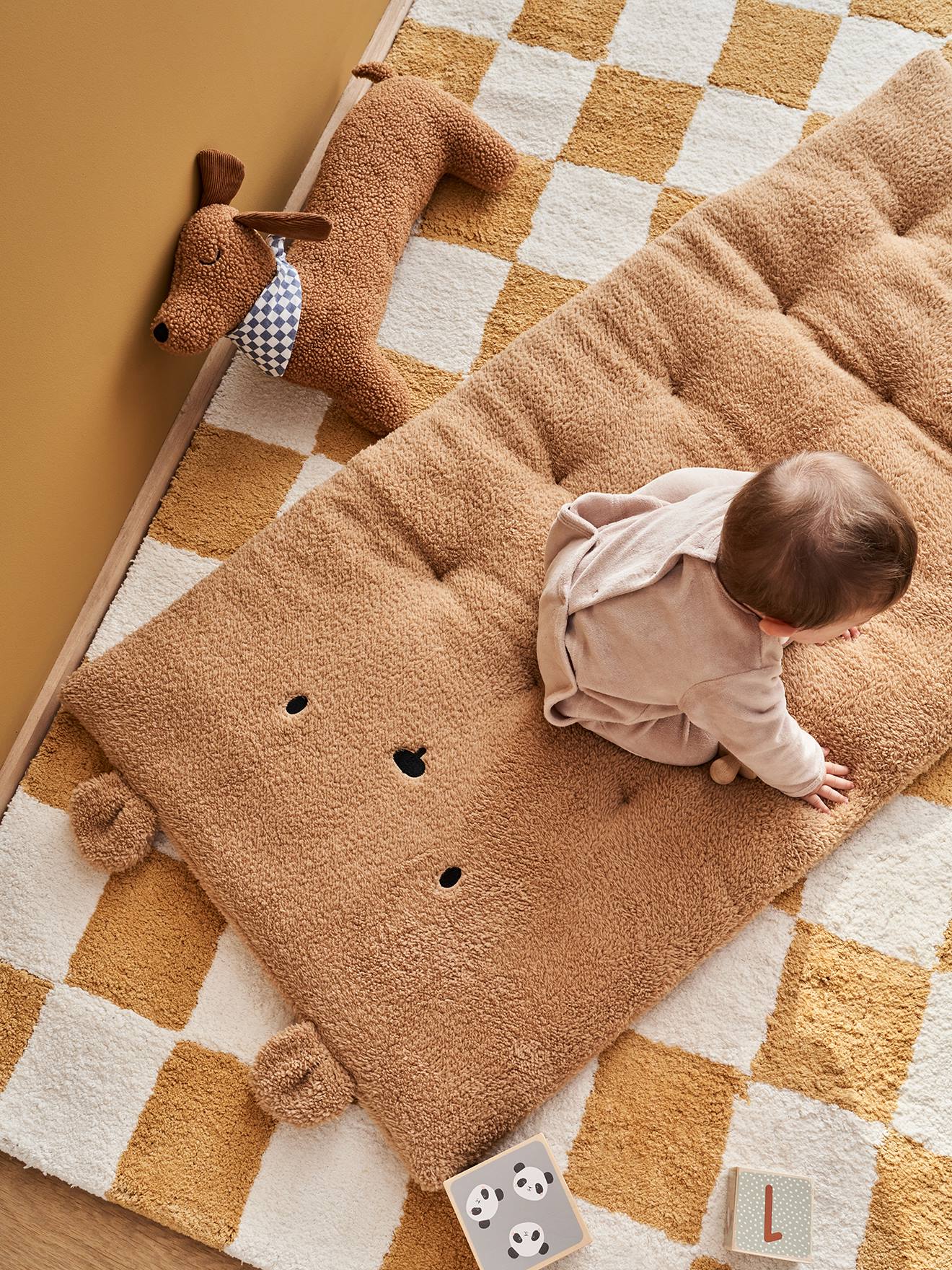 Vertbaudet Unisex Braun Kinderzimmer Bodenmatratze Bär