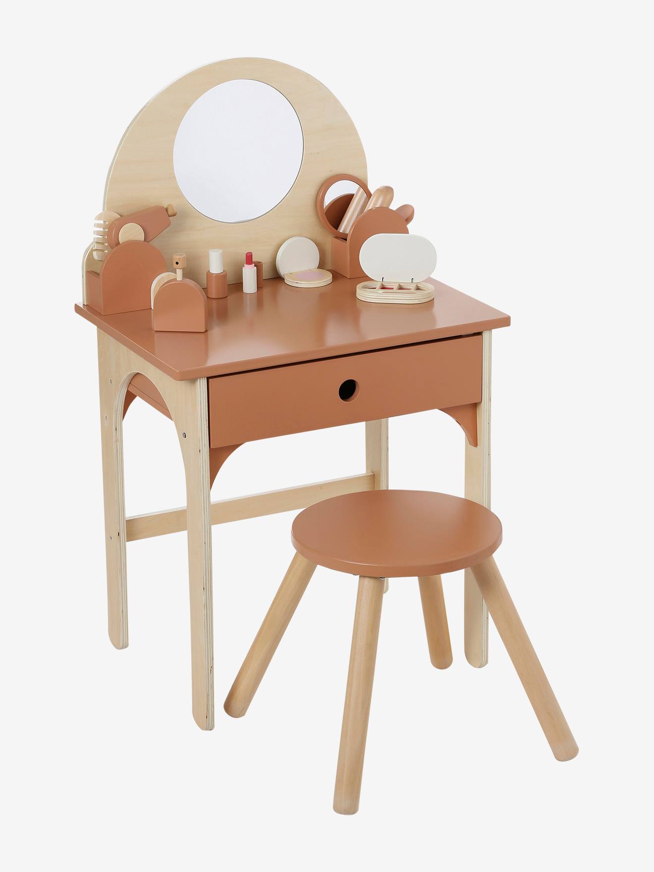 Kinder Schminktisch mit Hocker & Zubehör Holz FSC®