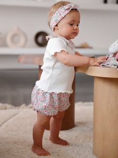 Babymode-Baby-Sets-Baby Geschenk-Set: T-Shirt, Shorts, Haarband & Schmusetuch