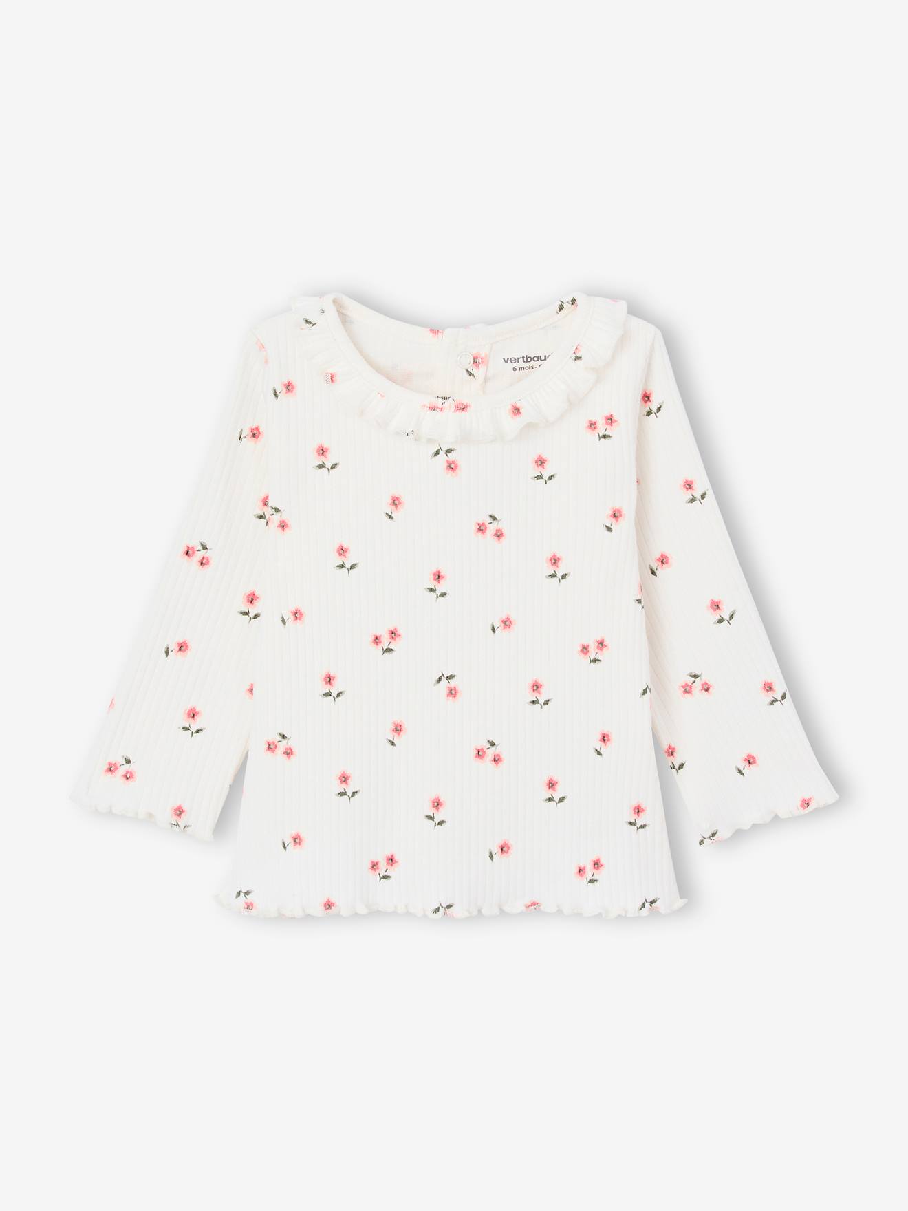 Baby Shirt mit Kragen und Wellenkanten
