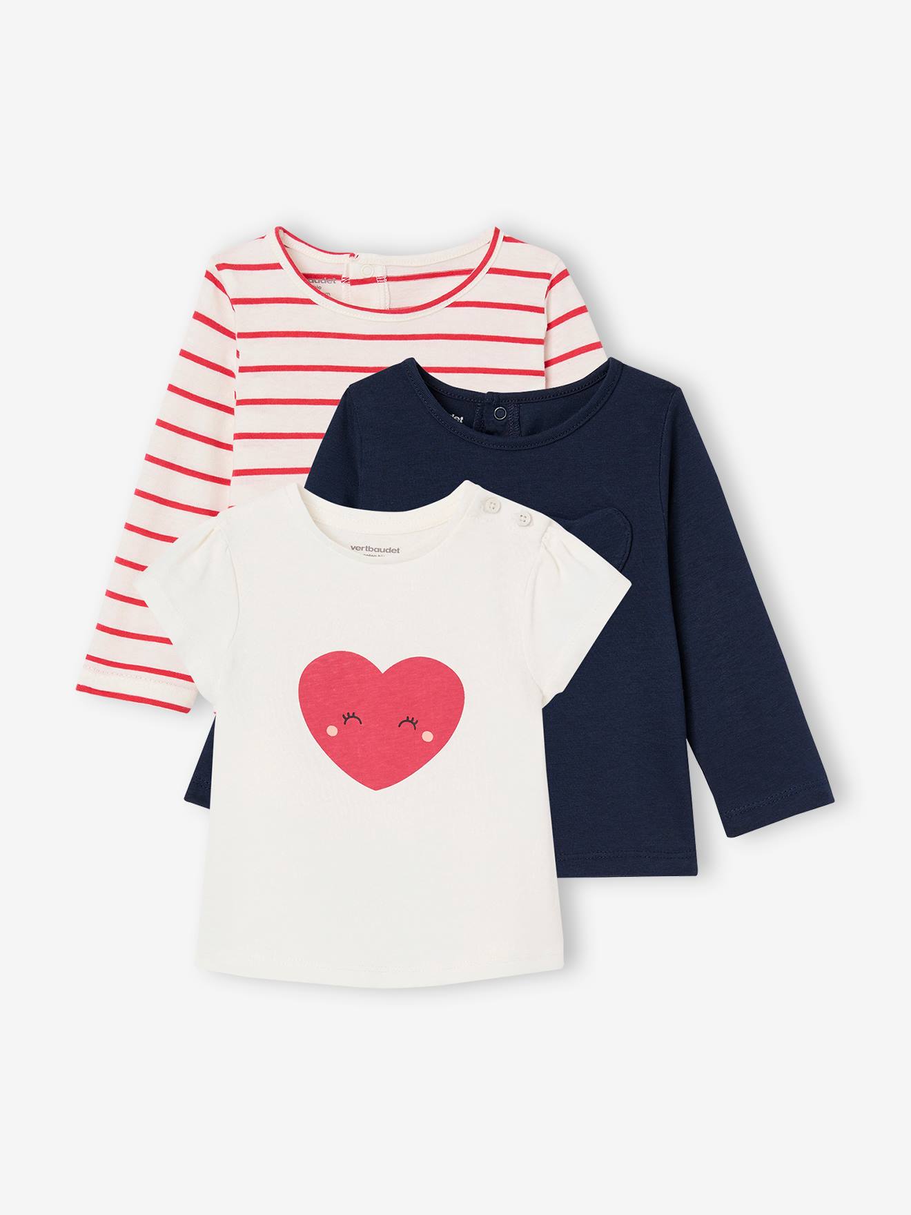 3er-Pack Mädchen Shirts