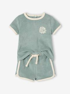 Babymode-Baby-Sets-Baby-Set aus Frottee: T-Shirt & Shorts