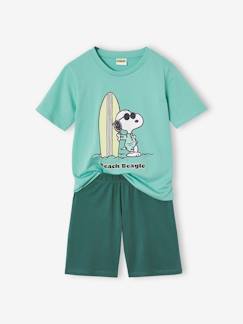 -Jungen Sommer-Schlafanzug PEANUTS SNOOPY mit Surfer-Print