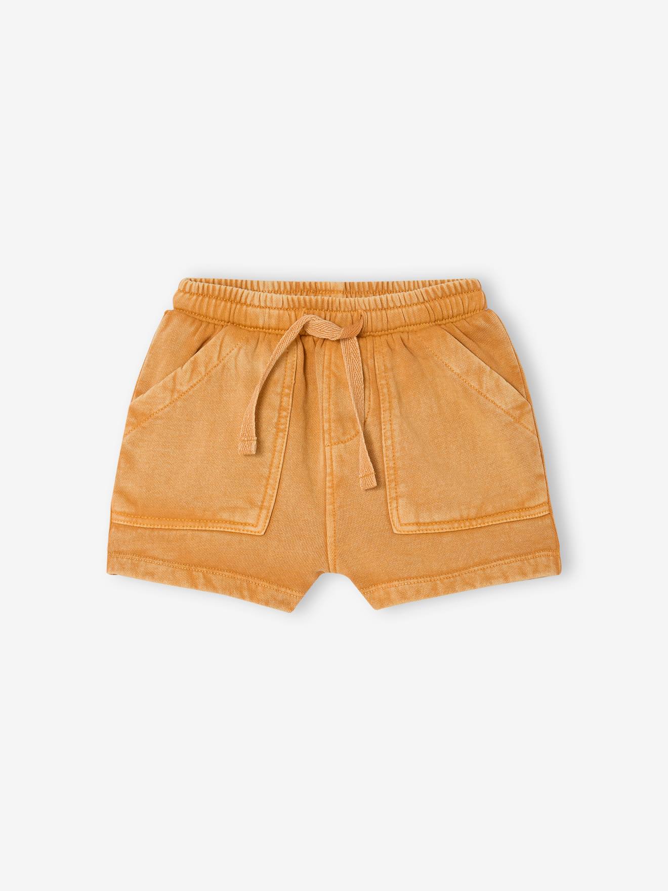 Baby Sweatshorts in Vintage-Optik ocker