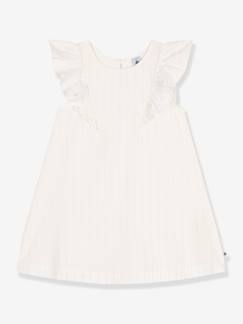 -Mädchen Seersucker-Kleid mit kurzen Ärmeln PETIT BATEAU